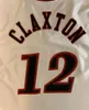 Mens Women Youth Champion Speedy Claxton White Jersey Basketball Jersey Broderi Lägg till något namnnummer