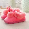 Slippers Fluffy Furry Slippers Women Winter Warm Indoor Slipper Female Plush Shoes Ladies Comfort Shoes For Women Fur Rabbit Ears Slipper Z0215