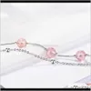 Charm Drop Delivery 2021 Sier Fashion Pink Ball Crystal Bracelets Jewelry Women Bracelet Wholesale Swpr6
