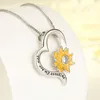 Sunflower You are my sunshine Heart pendant Necklace Women Children Necklaces Fashion jewelry will and sandy