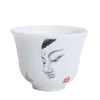 Sake Cup Ceramic Porcelain Tea Bowl Creative Buddha Teacup Chinese Teaware White Cups Drinkware Decoration Crafts Saucers