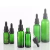 Bouteilles de Pipette de réactif liquide en verre vert 5ml-100ml compte-gouttes aromathérapie huiles essentielles bouteille de parfums