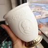 LeSm Laduree 럭셔리 화이트 핑크 브러시 홀더 빈 퀸 메이크업 브러쉬 스토리지 컨테이너 주최자 컵 아름다움 도구를위한 컵