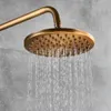 Antiek Messing Badkamer Douche Set Kraan Bad Douche Mixer Tap 8 "Rainfall Head Bath Douche Set Badkraan Muur Montage T200612