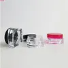 100 x 5 g Mini-Reise-nachfüllbare Kunststoff-Kosmetik-Make-up-Cremegläser, Probendisplay, quadratische Flaschenbehälter, PS-Material, gut