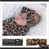 Akcesoria Dziecko Dzieci Drop Dostawa 2021 Ins Drukowana Stretch Cloth Leopard Rabbit Ear Headrens Headband Baby Hair Band Headdress E