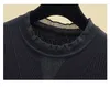 Crop Top Samice Koszulki Polo Lato Krótki Rękaw Koszulka Damska Vintage Odzież Rąbany Solid Slim Knit Top Cropped Sweter Pull 210604