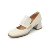 Sıcak Satış-Vintage Stil Tıknaz Topuk Mary Jane Ayakkabı Moda Cowskin Lady Düğün Parti Elbise Ayakkabı Bayan
