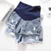 Shorts das mulheres grávidas Verão desgaste de sarja de denim baixa primavera calça solta para roupas grávidas 210721