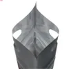 Petite pochette 3x4 pouce (8x11cm) (8x11cm) Brillant Noir / Vert Heat Sacs à glissière Sacs à glissière à glissière de rangement alimentaire Sac d'emballage avec Hang Hang 100 PCSHIGH Qté