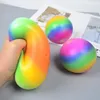 Rainbow Toy Squish Squeeze Rubber Stressball тревожный снятие стресса.