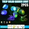 solar tulip flower light
