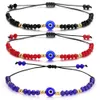 Pleciony Evil Blue Eye Strands Bransoletka Handmade Biżuteria Kolorowe Kryształowe Koraliki Bransoletki Dla Kobiet Dziewczyna