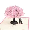 Carte de rencontre romantique faite à la main pour mari, femme, petit ami, petite amie, arbre en fleurs de cerisier avec Greeti9802735