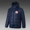 21-22 Sligo Rovers Men's Down Hoodie Jacket Winter Leisure Sport Coat Full Zipper Sports Outdoor Warm Sweatshirt Logo Custom