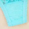 3pcs/lots Sexy Full Lace Panties Women Thongs Hollow Out String Transparent Seamless Underpants Tangas Super Low Waist T-back Y0823
