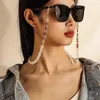 2021 Chic Hip Hop Acrílico Eleglass Chain Holder Moda Mulheres Anti-Slip Óculos De Sol Jóias