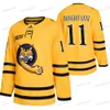 NCAA Quinnipiac Bobcats College Hockey Jersey Ty Smilanic Eric Hartzell Zach Metsa Matthew Peca Bryan Leitch Ethan de Jong Devon Toews Connor Clifton Yaniv Perets