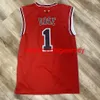 Cucito Uomo Donna Gioventù DERRICK ROSE BASKET JERSEY Ricamo Personalizzato Qualsiasi Nome Numero XS-5XL 6XL