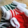 Elf Sublimation Blanks Vêtements pour chiens Père Noël Chiens Vêtement T-shirt uni Coton Ventilation Printemps Été Gilets Pull de Noël Bouledogue Chihuahua S
