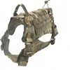 Vestes de chasse Harnais de chien tactique militaire K9 Gilet d'animaux de compagnie Formation pour les accessoires de vêtements de grande taille moyenne