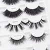 20~22mm 3D Mink Eyelashes Dramtic Thick Fluffy False Eyelash Handmade Fake Lashes Extension Cruelty Free Makeup Tool