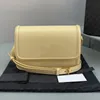 Brand Designer di lusso Brand Black Box Borsa Plain Gold Metal Logo Blocco Pulsante 2 Taglie Genuine Pelle Top Quality Spalla Body Body Body Borse