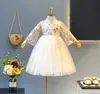 中国風のQipaoのドレス夏の子供服刺繍の花の女の子プリンセスドレス子供チョンサムチュツのドレスパーティーの結婚式Q0716