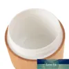 Botella recargable de bambú natural Caja de tarro de cosméticos Crema de maquillaje Contenedor de almacenamiento Botella redonda portátil Dropshipping Precio de fábrica Diseño experto Calidad