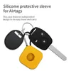 Capa de capa protetora de silicone quadrada anti perdida para a Apple Airtags com mosquetão 100 pcs / lote