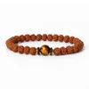 Strand Beaded Strands Rudraksha Vajra Bodhi Lucky Bracelets Men Meditation Dream Tiger Eye Bead Bracelet Women Prayer Chakras Tibetan