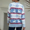 Jocoo Jolee Women Christmas Sweater Winter Deer Snow Print Pullover Casual Warm Thick Jumper Years Knitwear Gift 210619