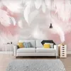 Personnalisé 3D Po Fond d'écran moderne abstrait plume art peinture murale imperméable toile salon chambre papiers peints décor à la maison 210722