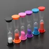 1/2/3 Minutes Mini Hourglass Sandglass Kitchen Timer Clock Colorful Plastic Sand Glass Sands Clocks Home Decoration 8 Colors WLY BH4732