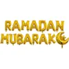 16 pollici oro rosa EID Mubarak lettera palloncino coriandoli palloncini in lattice lamina decorazione islamica musulmana ballon party balony forniture Y0622