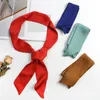 Schals langer dünner Schal für Lady Neck Krawatte festes Seiden Haarband Foulard Weibliche Bandgürtel Stirnbanddekoration