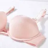 Sexig brev Rhinestone Underkläder Briefs Set Thongs Girl Push Up Bra Panty 2 Piece For Women Comfort Justerbara Underkläder Set Pink Bras