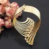 Manilai Mode Punk Design Alliage Wing Cuff Bracelet pour Femmes Charme Bijoux Or Couleur Wrap Bracelets Accessoires De Mode Bl354 Q0719