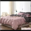 Draps de literie Ensembles de couette de luxe Ensemble de draps de lit Queen en lin noir Housse de couette King Size X 200 Qgagv Bynrq