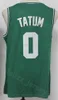 Män Jayson Tatum Jersey 0 JAYLEN BROWN 7 Basket för sportfläktar Andas alla sömmar Team Färg Grön Svart Vit Grå Pure Bomull Utmärkt kvalitet till salu