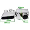 2 Pieces Square Tube Exhaust Pipe For BMW 5 Series F07 GT523 528 To Modify GT550 Muffler Stainless Steel Rear Tail Tips