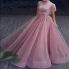 Sexy langes Kleid für Damen, ärmellos, rosa Pailletten, O-Ausschnitt, asymmetrisch, High Street Dance, Hochzeit, Abschlussball, Party, Nacht, modische Kleider, Top, lässig