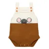 Knitting Rompers Cute Overalls Cartoon born Girls Boys Clothes Infantil Baby Girl Boy Sleeveless Romper Jumpsuit 210417