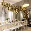 100PCS 50PCS 10INCH PEARL Chrome Metal Balloon Golden Balloon Arch Wedding Supplies Party Decor Globos 210626