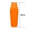 Fashion 13 Färg Plus Storlek XL XXL Sexig Knä Längd Bandage Skirt Kvinnor Elastisk Bodycon Sommarpenna 56cm 210619