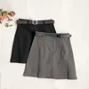 Sommer Koreanische Mode Vielseitig Hohe Taille Dünne Plissee Anzug A-linie Rock 210507
