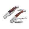 200Pcs Party Favor Wood Handle Professional Wine Opener Multifunction Portable Screw Corkscrew Wine Bottle Opener Cook Tools GCE13479