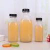 زجاجات زجاجية شفافة مربعة عصير الفاكهة الزجاج زجاجة المشروبات زجاجة زجاجة حليب الشاي المياه بواسطة Ocean Freight T10I108