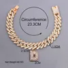 15 mm diy gouden gelaagde initiële Cubaanse schakelketting Iced Out enkelbanden voor vrouwen enkelbandje enkelband roestvrijstalen sieraden9634771