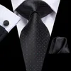 Bow Ties Black Red White Dot Silk Wedding Tie For Men Handky Cufflink Gift Necktie Fashion Designer Business Party Dropshiping Hi-Tie Fred22